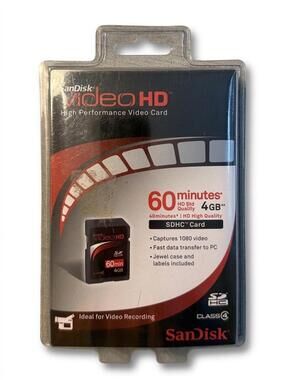 SanDisk Video HD High Performance Video Card 60 Minutes 4 GB Memory Stick Pro